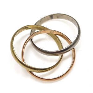 K18/Pt900　コンビリング